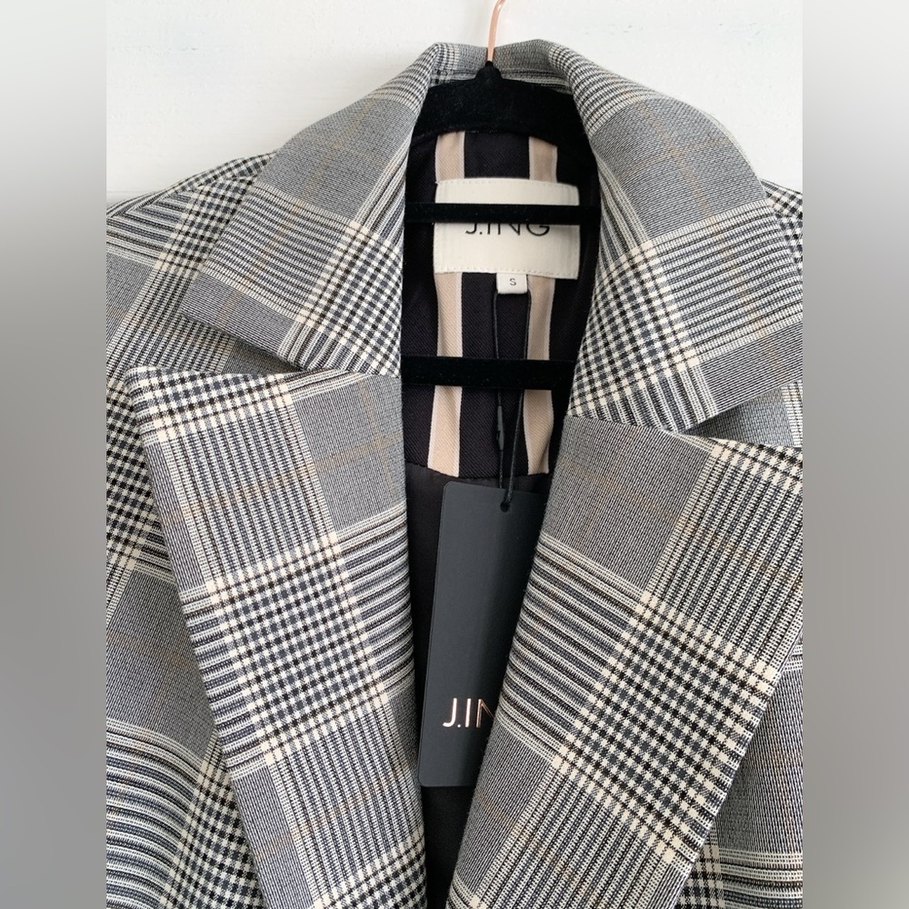 NWT J.ing plaid belted women’s trench coat - Picture 6 of 16